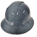 Diamond Plate Custom Hydro Dipped Full Brim Hard Hat - Detail Close-Up