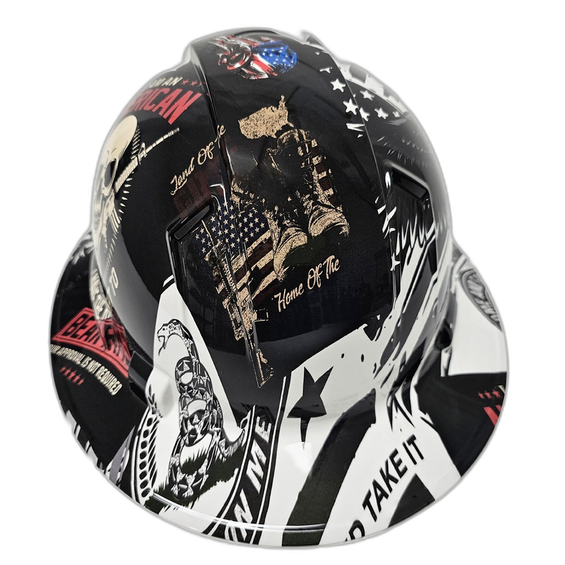 Come and Take It 2A Patriot hard hat detail close-up
