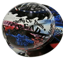 Liberty Or Death American Punisher USA Custom Hydro Dipped Full Brim Hard Hat - Detail Close-Up