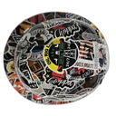 Oil Field Extreme Sticker Bomb Custom Hydro Dipped Full Brim Hard Hat - Detail Close-Up
