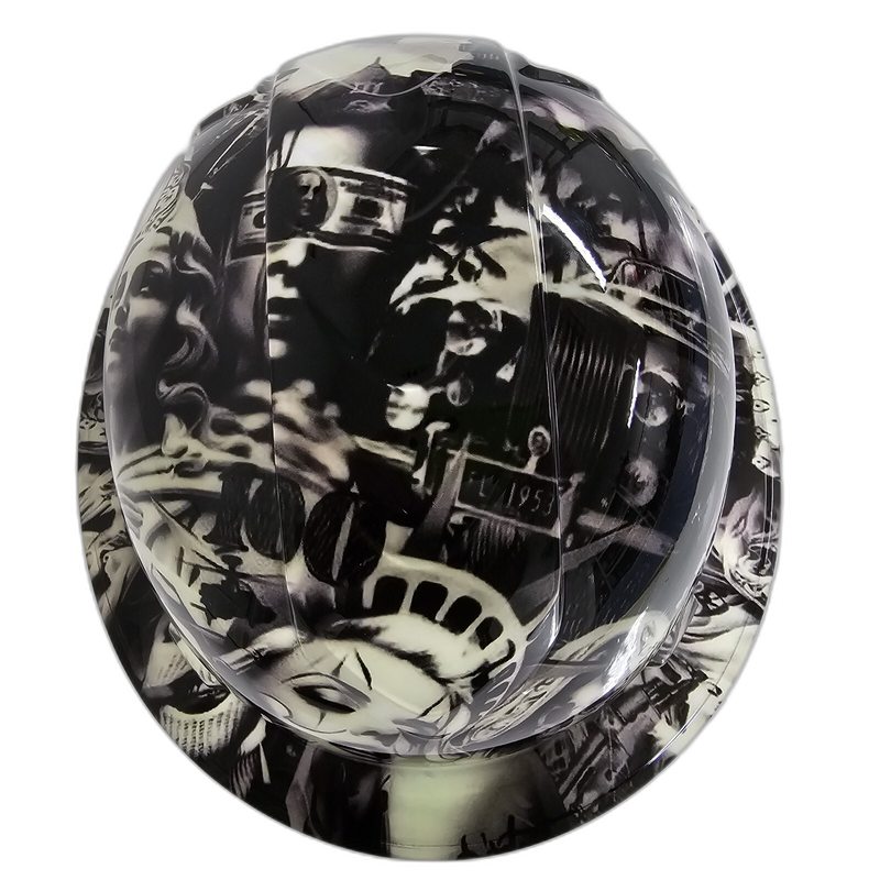 Urban Gangster Lady Liberty hard hat underside view